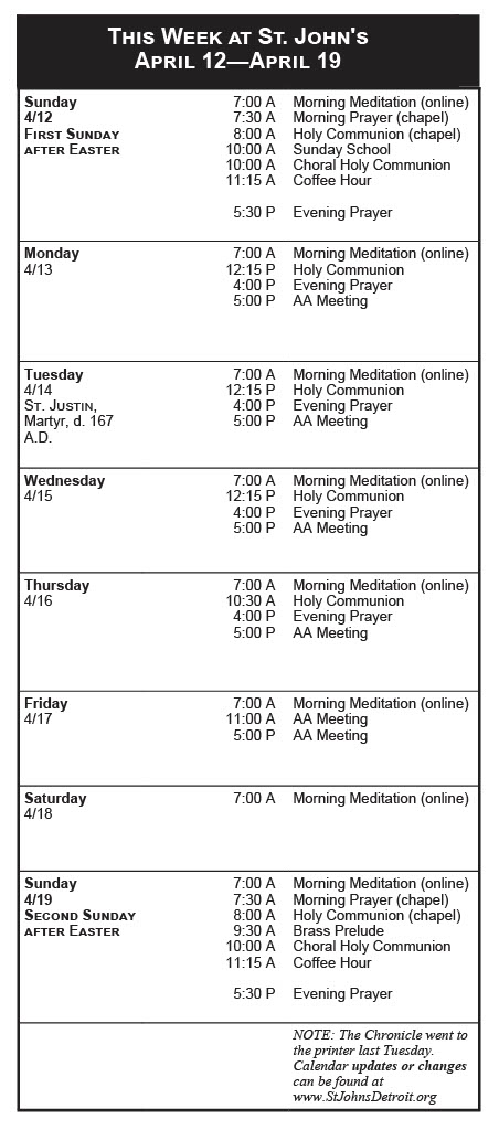 April 12 through April 19